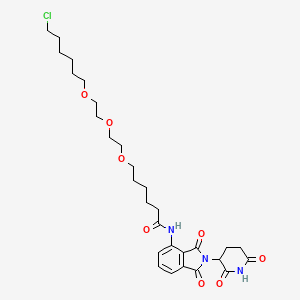 Chemical structure of Pomalidomide-amido-C5-PEG2-C6-chlorine