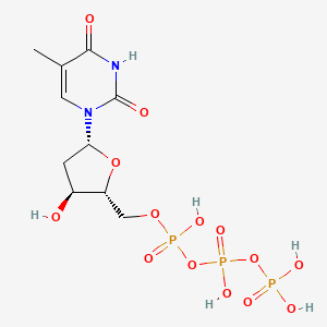 Chemical structure of Deoxythymidine-5'-triphosphate-13C10 dilithium