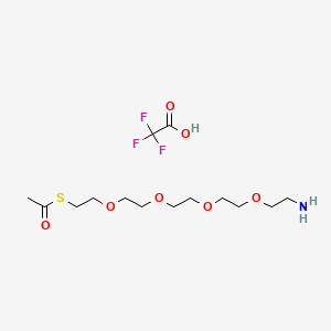 Chemical structure of S-acetyl-PEG4-amine TFA