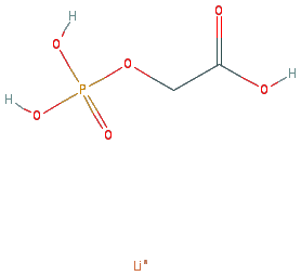 Chemical structure of Phosphoglycolic acid lithium