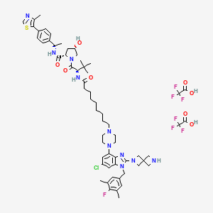 Chemical structure of (4S)-PROTAC SOS1 degrader-1 diTFA