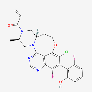 Chemical structure of (3R,10R,14aS)-AZD4625