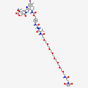 Chemical structure of Mal-PEG8-Val-Ala-PAB-Exatecan