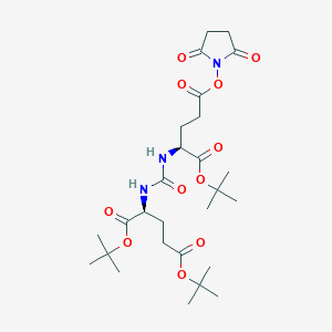 Chemical structure of Glu-urea-Glu-NHS ester