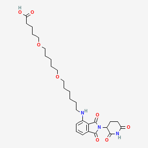 Chemical structure of Pomalidomide-C6-O-C5-O-C4-COOH
