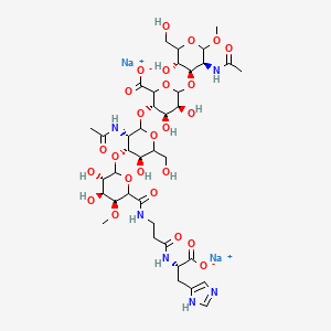 Chemical structure of Carnosine conjugated hyalyronate