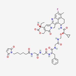 Chemical structure of MC-Gly-Gly-Phe-Gly-(R)-Cyclopropane-Exatecan