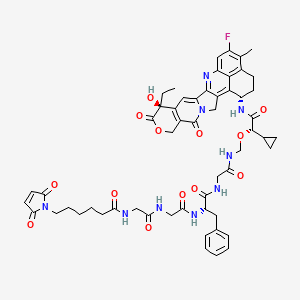 Chemical structure of MC-Gly-Gly-Phe-Gly-(S)-Cyclopropane-Exatecan
