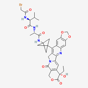 Chemical structure of Br-Val-Ala-NH2-bicyclo[1.1.1]pentane-7-MAD-MDCPT