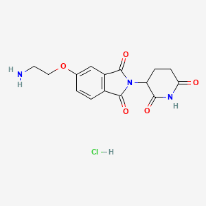 Chemical structure of Thalidomide-5-O-C2-NH2 hydrochloride