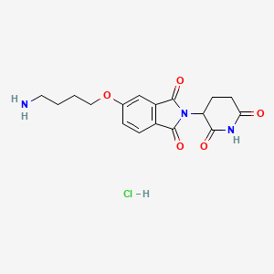Chemical structure of Thalidomide-5-O-C4-NH2 hydrochloride