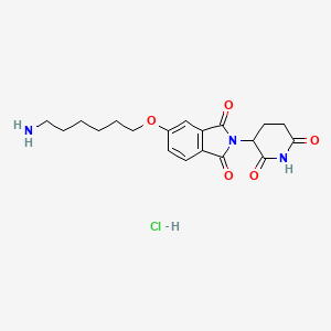Chemical structure of Thalidomide-5-O-C6-NH2 hydrochloride