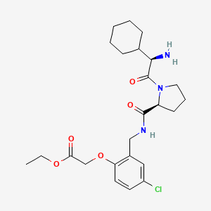 Chemical structure of Thalidomide-5-O-C11-NH2 hydrochloride