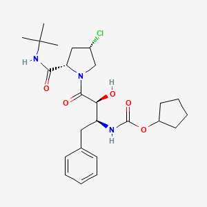 Chemical structure of Thalidomide-5-O-C12-NH2 hydrochloride