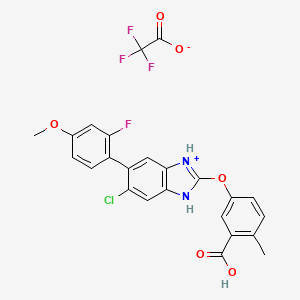 Chemical structure of OTUB1/USP8-IN-1 TFA