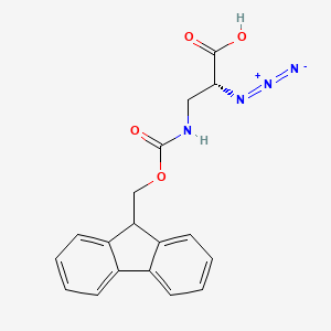 Chemical structure of N3-D-Dap(Fmoc)-OH