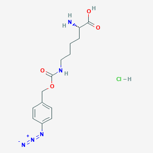 Chemical structure of H-L-Lys(4-N3-Z)-OH hydrochloride