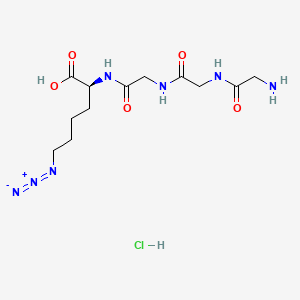 Chemical structure of H-(Gly)3-Lys(N3)-OH hydrochloride