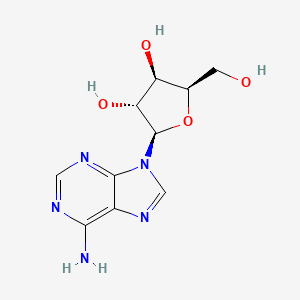 Chemical structure of 9-(β-D-Xylofuranosyl)adenine