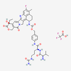 Chemical structure of Val-Cit-PAB-Exatecan TFA