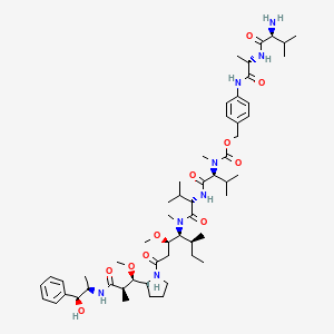 Chemical structure of Val-Ala-PAB-MMAE