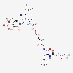 Chemical structure of GGFG-amide-glycol-amide-Exatecan