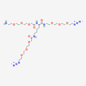 Chemical structure of Amine-PEG3-Lys(PEG3-N3)-PEG3-N3