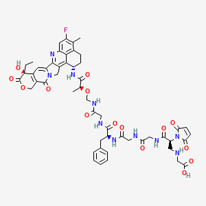 Chemical structure of Gly-Mal-GGFG-Deruxtecan 2-hydroxypropanamide
