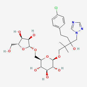 Chemical structure of Thalidomide-5-PEG7-NH2 hydrochloride