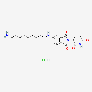 Chemical structure of Pomalidomide-5-C9-NH2 hydrochloride