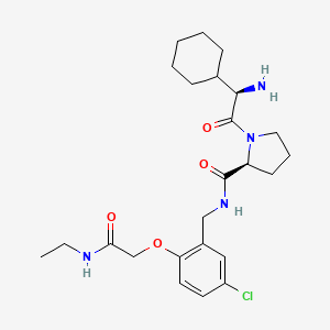 Chemical structure of Pomalidomide-5-C11-NH2 hydrochloride