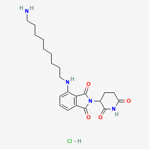 Chemical structure of Thalidomide-NH-C9-NH2 hydrochloride