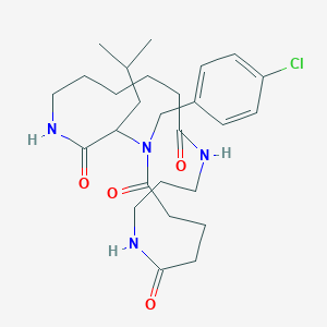 Chemical structure of Thalidomide-NH-C14-NH2 hydrochloride