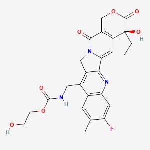Chemical structure of 7-Hydroxyethyl carbamate-(10Me-11F-Camptothecin)