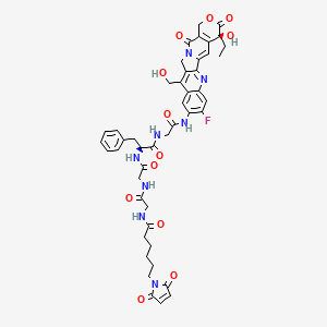 Chemical structure of MC-GGFG-(7ethanol-10NH2-11F-Camptothecin)
