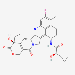 Chemical structure of (αR)-Cyclopropaneacetamide-Exatecan