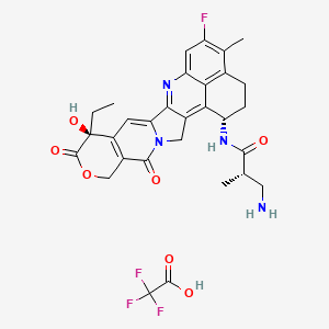Chemical structure of NH2-methylpropanamide-Exatecan TFA