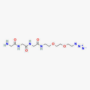 Chemical structure of Gly-Gly-Gly-PEG2-azide