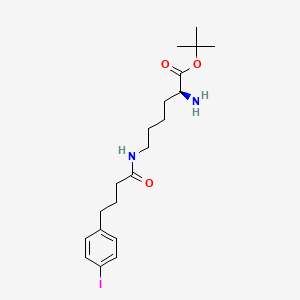 Chemical structure of Lys(CO-C3-p-I-Ph)-O-tBu