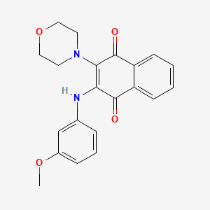 Chemical structure of Antiviral agent 55