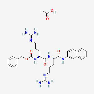 Chemical structure of Z-Arg-Arg-βNA acetate