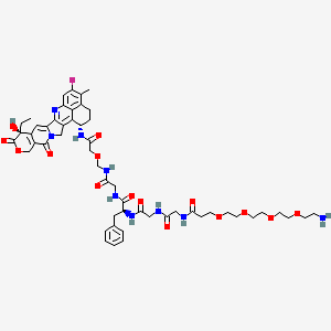 Chemical structure of Amino-PEG4-GGFG-Dxd