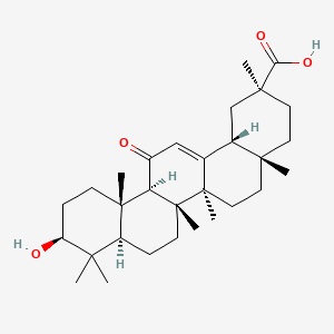 Chemical structure of 3-Epiglycyrrhetinic acid-d2