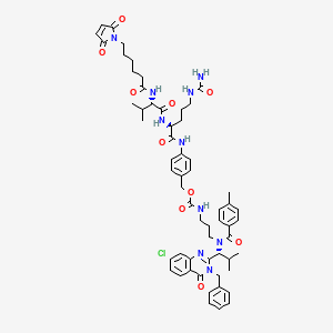 Chemical structure of MC-Val-Cit-PAB-Ispinesib