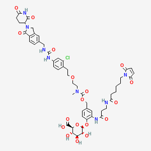 Chemical structure of MC-(β-Ala)-PABC-(β-D-GlcUA)-amide-PEG1-CH2-CC-885