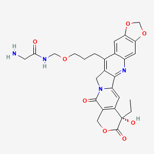 Chemical structure of FL118-C3-O-C-amide-C-NH2-d5 formate