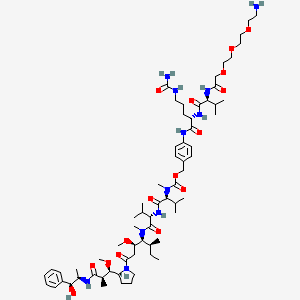 Chemical structure of NH2-PEG3-VC-PAB-MMAE