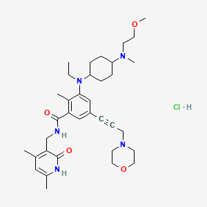 Chemical structure of EPZ011989 hydrochloride