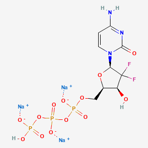 Chemical structure of Gemcitabine triphosphate trisodium