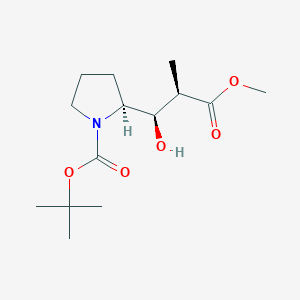 Chemical structure of N-Boc-dolaproine-methyl